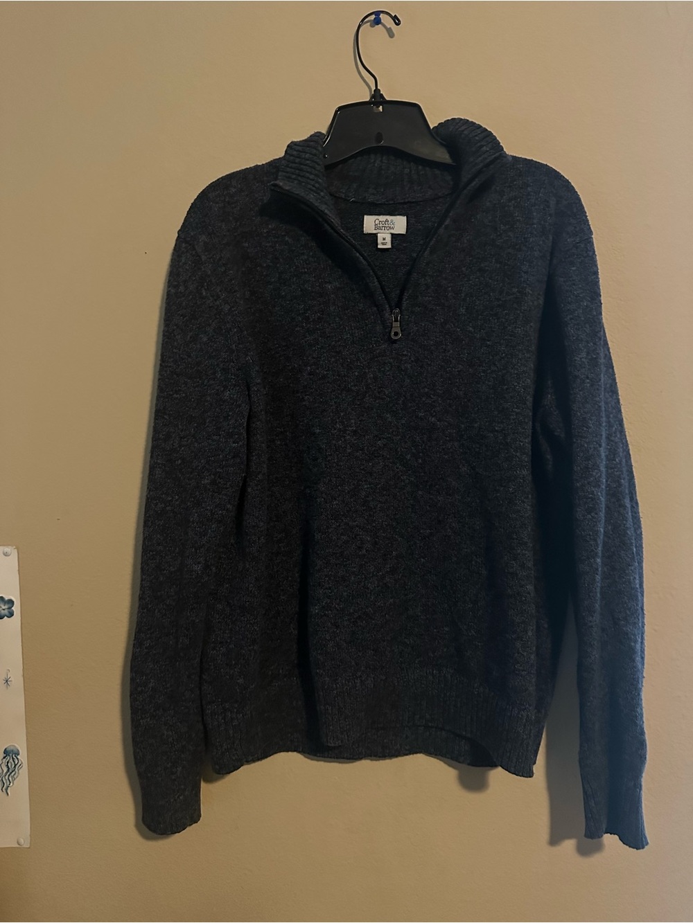 croft & barrow Men's Quarter-Zip Sweater - Charcoal Gray